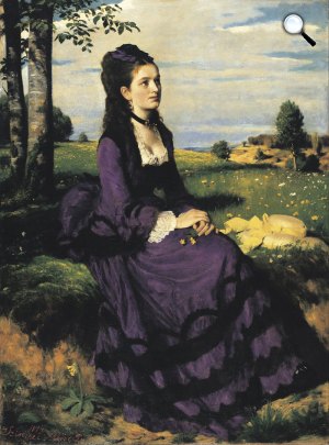 Szinyei Merse Pál: Lilaruhás nő, 1874 (Fotó: MNG)