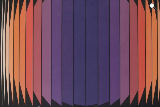 Yvaral (Jean-Pierre Vasarely): Quadrature ovale OC-VF (Fotó: Christies.com)
