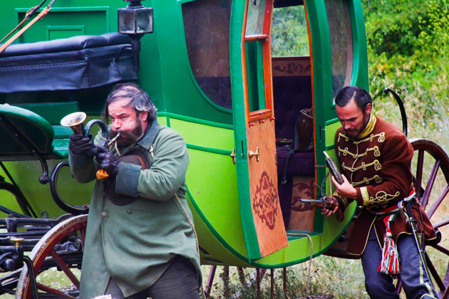 Kossuthkifli, Kálloy Molnár Péter és Lengyel Tamás a delizsánszon (Forrás: Kossuthkifli