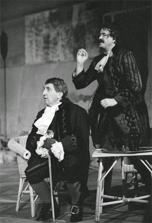 Carlo Goldoni: A hazug,  Gera Zoltán és Andorai Péter, Vörösmarty Színház, 1984 (MTI Fotó: Kabáczy Szilárd/MFA)