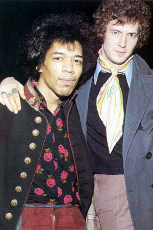 Jimi Hendrix és Eric Clapton a Cream koncert, 1967-ben (Fotó: Listal.com)