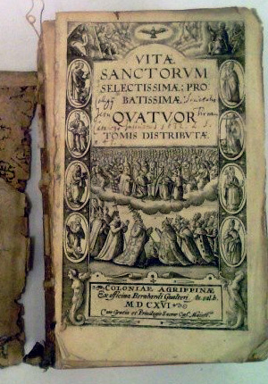 Zacharias Lippeloo: Vitae Sanctorum, 1616 (Fotó: konyvtar.elte.hu)
