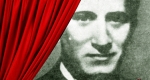 Rejtő Jenő, alias P. Howard, vörös függöny (Fotó: OSZK/Cultura)