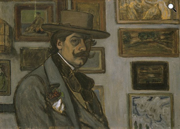 Rippl-Rónai József: Önarckép barna kalapban, 1897 (Fotó: MNG)