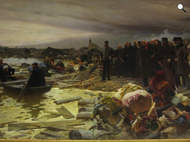 Vágó Pál: Szegedi nagyárviz c. festmény (Fotó: Móra Ferenc Múzeum)
