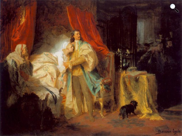 Benczúr Gyula: Rákóczi elfogatása Nagysáros várában, 1869 (Fotó: MNG)