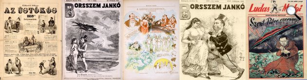 Magyar vicclapok, Üstökös, Borsszem Jankó, Magyar Figaró, Ludas Matyi (Fotók: OSZK)
