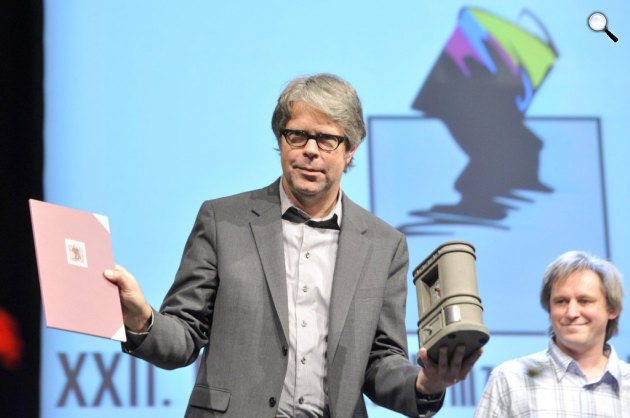 Jonathan Franzen író a 22. Budapesti Nemzetközi Könyvfesztiválon (MTI Fotó: Kovács Tamás)