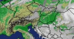 Időjárás műholdas felhőkép 2015. április 7-én (Fotó: OMSZ)