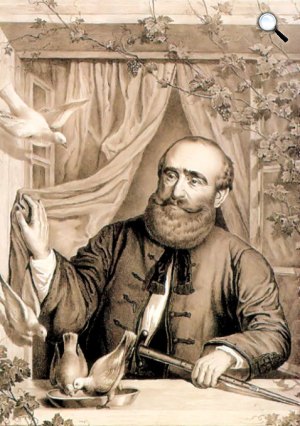 Széchenyi István Döblingben (M. Bäcker litográfiája Löschinger Zsigmond rajza alapján) (korabeli litográfia) (Fotó: MEK/OSZK)