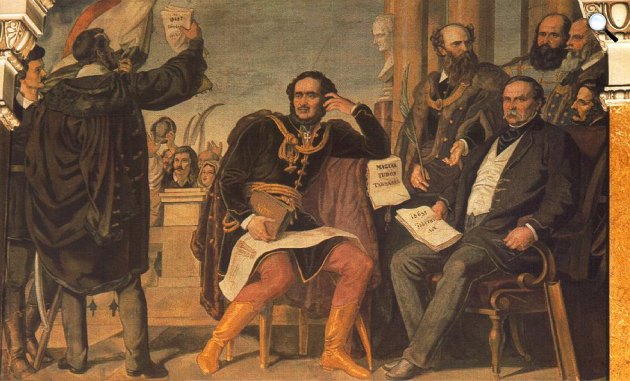 Than Mór: Széchenyi és Deák kora, 1875 (Fotó: Magyar Nemzeti Múzeum/MEK/OSZK)