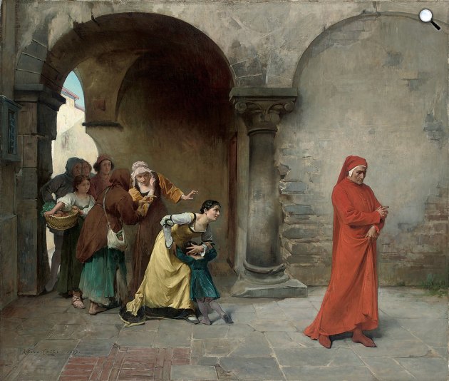 Antonio Cotti: Dante Veronában (Fotó: Wikiart)