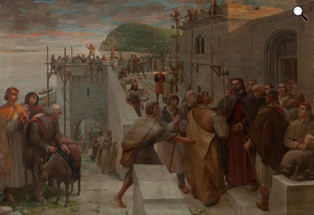 Jeges Ernő: IV. Béla építi budavár falait (Fotó: pinteraukcioshaz.hu)