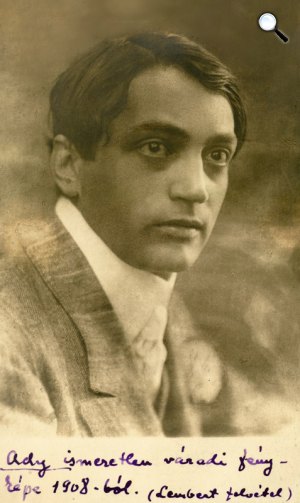 Ady Endre, 1908, Nagyvárad (Forrás: OSZK)
