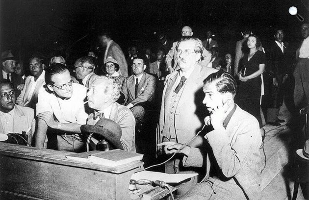 Móricz Zsigmond és Bánffy Miklós a Szegedi Szabadtéri Játékokon, 1934-1935 (Fotó: OSZK/MEK)