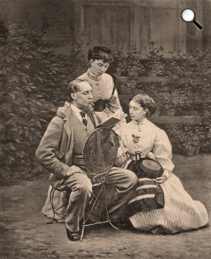 Charles Dickens író lányaival (Fotó: Mason & Co - Robert Hindry Mason/Wikipédia)
