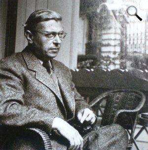Jean-Paul Sartre filozófus, író (Fotó: Babelio)