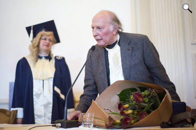 Díszdoktori címet vett át Kertész Imre Nobel-díjas író (MTI Fotó: Marjai János)