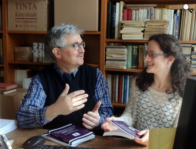 Dormán Júlia pszichológus és Kiss Gábor lexikográfus (Fotó: Tinta Kiadó)