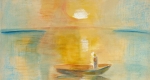 Egry József: Balatoni naplemente, 1935 körül (Fotó: OSZK)