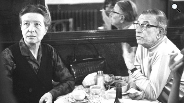 Simone de Beauvoir filozófus és Jean-Paul Sartre filozófus, író (Fotó: Babelio)