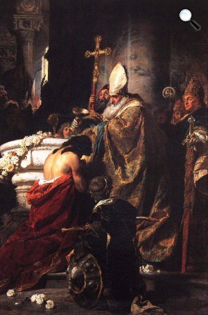 Benczúr Gyula: Vajk megkeresztelése, 1875 (Fotó: Nemzeti Galéria)