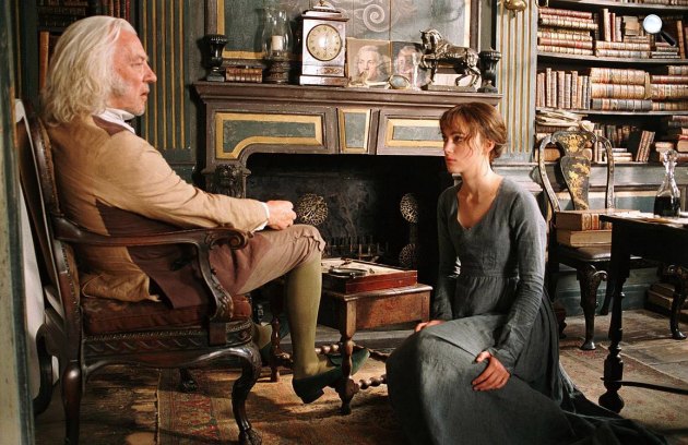 Büszkeség és balítélet, Donald Sutherland és Keira Knightley, 2005 (Fotó: Colldier)