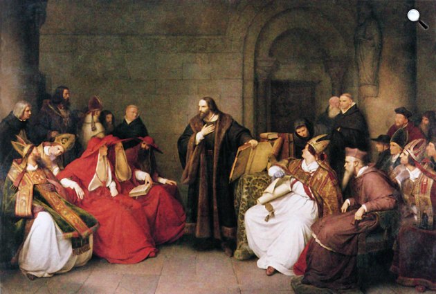 Carl Friedrich Lessing: Husz János a konstanzi tanács előtt, 1842 (Fotó: Wikiart)