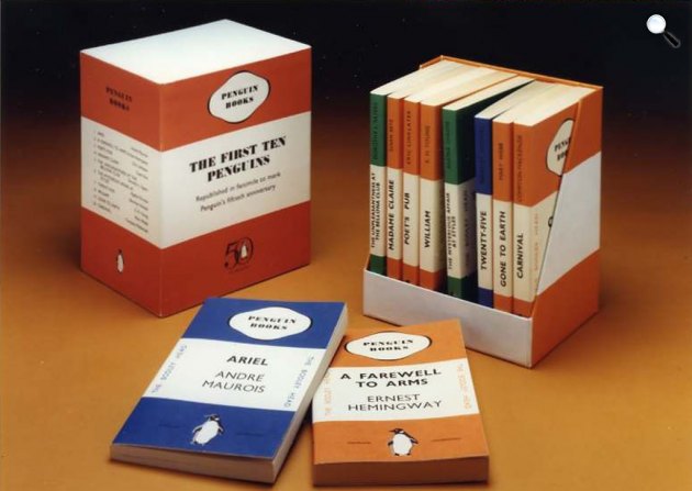 Penguin Books, 1935, Hemingway, Maurois, Lawrence (Fotó: penguin.com)