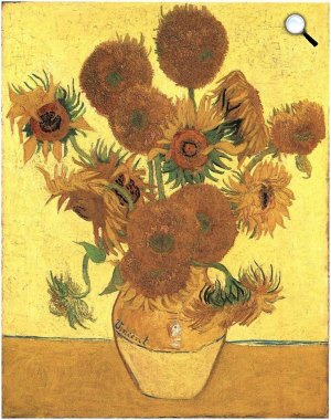 Vincent van Gogh: Váza tizenöt napraforgóval, 1889 január (Fotó: vangoghgallery.com)