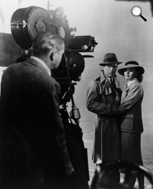 Casablanca forgatása, Humphrey Bogart, Ingrid Bergman, 1942 (Fotó: Listal)