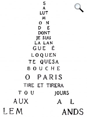  Guilaume Apollinaire: Eiffel-torony (kalligram)
