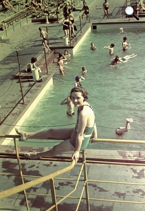 Hajós Alfréd Nemzeti Sportuszoda, Budapest, 1936 (Fotó: Fortepan)