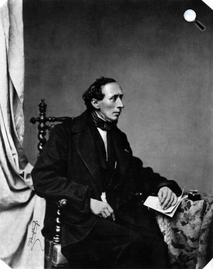 Hans Christian Andersen meseíró, 1860 (Fotó:     Franz Hanfstaengl-Wikipédia)