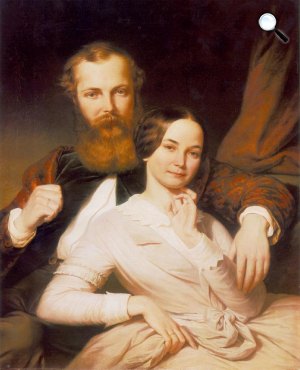 Weber Henrik: Mosonyi Mihály és felesége, 1840-s évek (Fotó: Wikipédia)