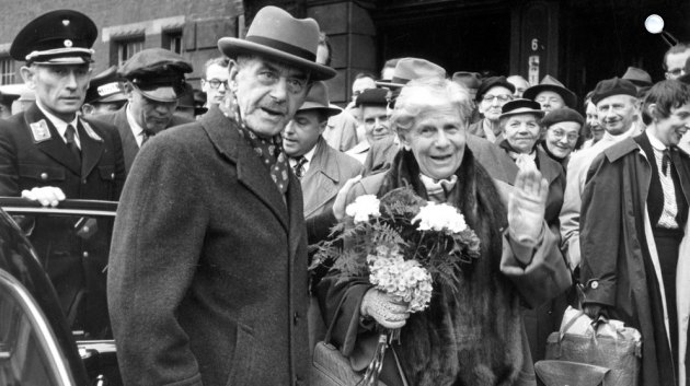 Thomas Mann és felesége, Katja Mann, Weimar, 1949 (Fotó: goethezeitportal.de)