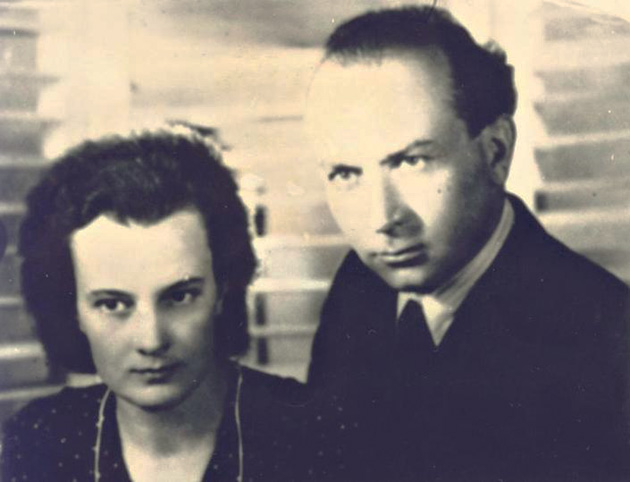 Illyés Gyuláné Kozmutza Flóra (1905-1995) gyógypedagógus, pszichológus, francia-német-magyar szakos középiskolai tanár és Illyés Gyula (1902-1983) költő, író, drámaíró (Fotó: OSZK)