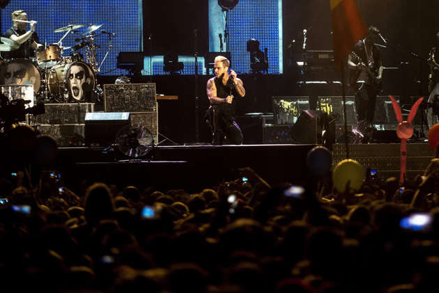 Robbie Williams koncertje a Sziget Fesztiválon, 2015 (MTI Fotó: Marjai János)
