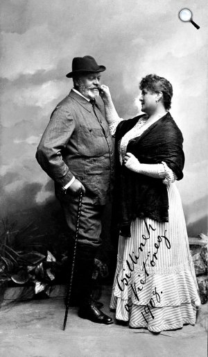 Blaha Lujza férje, báró Splényi Ödön társaságában, 1908 (Fotó: Kurzweil / OSZK) 