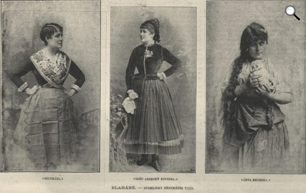 Blaha Lujza szerepeben, 1896 (Fotó: OSZK)