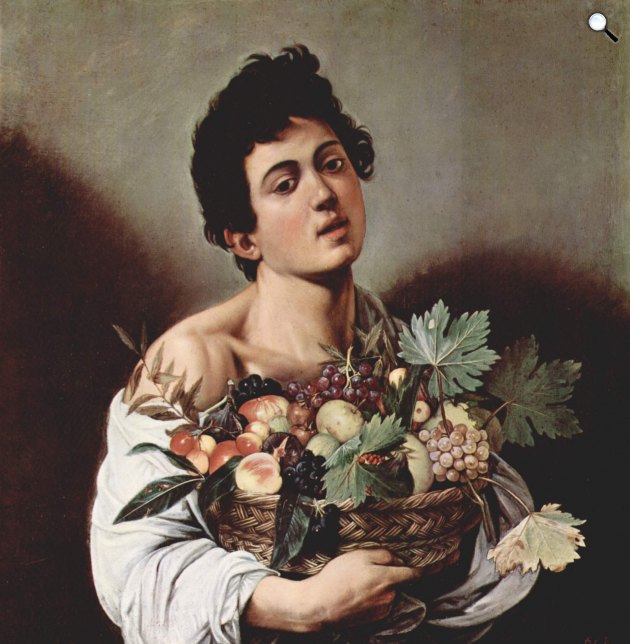 Caravaggio: Gyümölcskosaras fiú, 1593 körül Roma, Galleria Borghese © 2013. (Fotó: Scala, Florence)