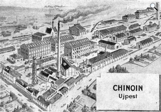 A Chinoin újpesti gyára, 1920-as évek (Fotó: MEK.OSZK))