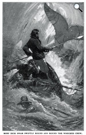 Herman Melville: Moby Dick, a fehér bálna, 1902-es kiadás végső jelenete (Fotó: melville.org