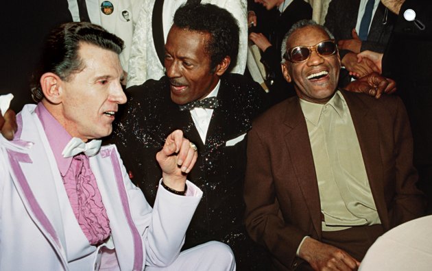 Jerry Lee Lewis, Chuck Berry, Ray Charles (Fotó: Listal / Getty)