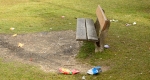 Szemét a parkban