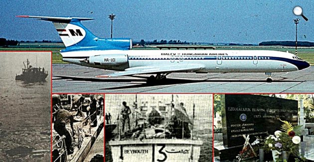 Malev Tu-154 repülőgép (Fotó: honvedelem.hu fotómontázsa)