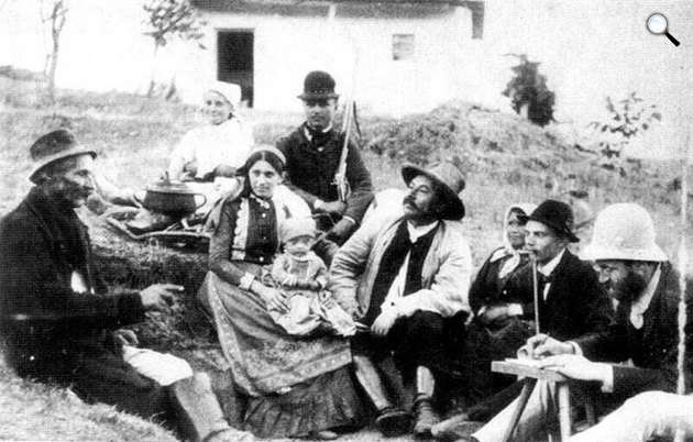 Vikár Béla folkgyűjtő munkában (Fotó: MEK.OSZK)