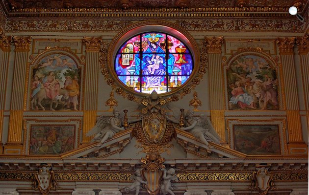Hajnal János: Santa Maria Maggiore-bazilika rózsaablaka, Róma, 1995 (Fotó: Wikiart)