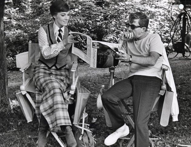 Lili drága forgarásán Julie Andrews és rendező férje, Blake Edwards, 1968 (Fotó: listal.com)