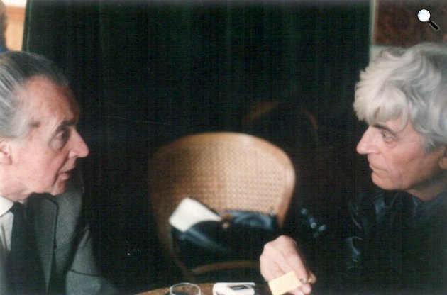 Mándy Iván és Mészöly Miklós, 1987 (Fotó: PIM)